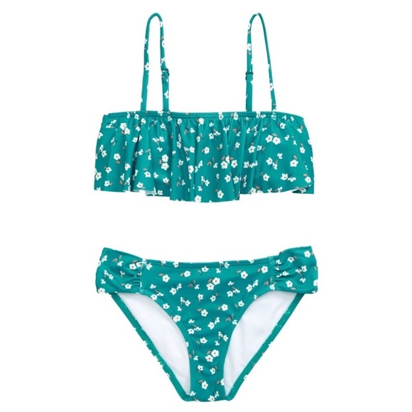 Billabong πβοΈ Sea Green Girlsβ Floral Bikini πΊπΉππ«§ - Picture 4 of 12